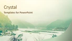  Presentation with japan shop - Audience pleasing PPT theme consisting of canoe ride - lake shoji japan view backdrop and a cream colored foreground