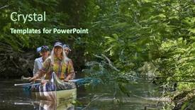  Presentation with hungary - PPT theme featuring canoeing-in-small-river-passages background and a  colored foreground