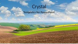  Presentation with sunny sky - Audience pleasing slide set consisting of canola - big panoramic view of beautiful backdrop and a light blue colored foreground