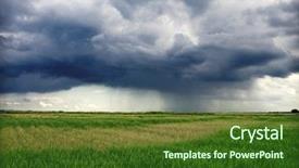  Presentation with jesus calm storm - Theme enhanced with canola field - storm background and a forest green colored foreground