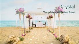  Presentation with romantic beach - Amazing presentation having canopy - beautiful place for romantic dinner backdrop and a sky blue colored foreground