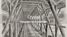  Presentation with snow - Slides having canopy along union pacific railroad background and a  colored foreground