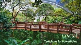  Presentation with hong kong china - Presentation theme having canopy at edward youde aviary background and a tawny brown colored foreground