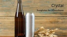  Presentation with beer bottle - Amazing presentation theme having cans - blank metallic can and glass backdrop and a coral colored foreground