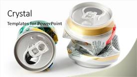  Presentation with beer - Cool new presentation with cans - crushed beer can backdrop and a white colored foreground