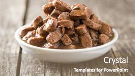  Presentation with cat dog - Cool new slide set with cans - meal for dog or cat backdrop and a coral colored foreground