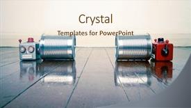  Presentation with robots - Slide deck consisting of cans - retro robots on tin can background and a cream colored foreground