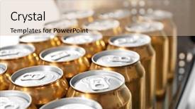  Presentation with brewery - Theme enhanced with cans of beer in brewery background and a soft green colored foreground