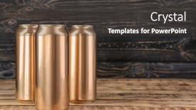  Presentation with beer - Amazing presentation theme having cans-of-beer-on-wooden backdrop and a dark gray colored foreground