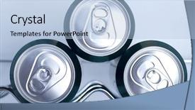  Presentation with soft drink - Cool new presentation theme with cans of soft drink backdrop and a  colored foreground