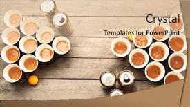  Presentation with beer pong table - Slides consisting of cans on wooden table background and a lemonade colored foreground