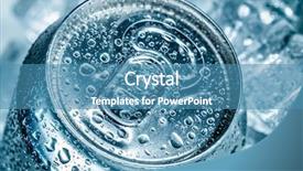  Presentation with soft drink - Audience pleasing presentation theme consisting of cans pop - can of soft drink backdrop and a teal colored foreground