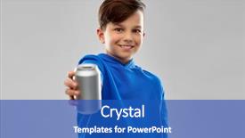  Presentation with childhood - Presentation featuring cans pop - childhood drinks and people concept background and a teal colored foreground