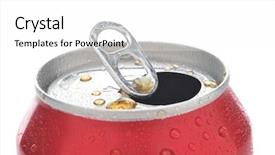 Presentation with tab - PPT theme with cans pop - close up of a red background and a white colored foreground