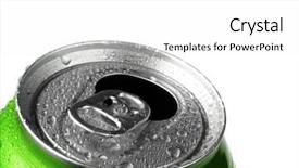  Presentation with fresh start for children - Theme having cans pop - fresh can of soda background and a white colored foreground