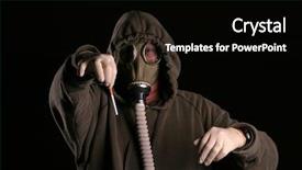  Presentation with smoking - Cool new PPT theme with cant breathe - anti-smoking concept a man backdrop and a  colored foreground