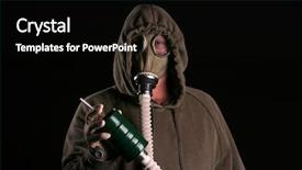  Presentation with gas - Beautiful theme featuring cant breathe - anti smoking concept a man backdrop and a  colored foreground