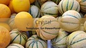  Presentation with teal and yellow wallpaper - Slides with cantaloupe-and-yellow-melons background and a gold colored foreground