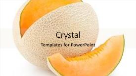  Presentation with melon - PPT layouts having cantaloupe melon background and a lemonade colored foreground