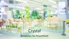  Presentation with canteen - Cool new PPT theme with canteen university - blurred image of food court backdrop and a soft green colored foreground