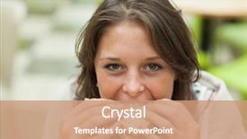  Presentation with female college student for health check up - Colorful presentation theme enhanced with canteen university - close-up portrait of a smiling backdrop and a coral colored foreground