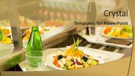  Presentation with healthy food - Slide set featuring 3d rendered illustration of alphabet t cartoon character background and a lemonade colored foreground