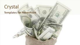  Presentation with canvas - Audience pleasing theme consisting of canvas money sack with one backdrop and a cream colored foreground