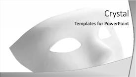  Presentation with mask recognition - Slide deck consisting of canvass - mask isolated on white background and a white colored foreground