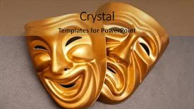  Presentation with theatre - Cool new PPT theme with canvass - masks with the theatre concept backdrop and a red colored foreground