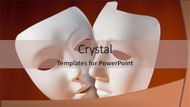  Presentation with theater - Cool new presentation theme with canvass - masks with theater concept backdrop and a coral colored foreground