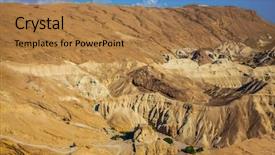  Presentation with green mountains - PPT layouts consisting of canyon are several green tree background and a coral colored foreground