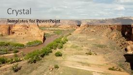  Presentation with river valley - PPT theme enhanced with navajo tribe - canyon de chelly river valley background and a light gray colored foreground