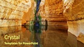  Presentation with desert - Colorful theme enhanced with canyon ein-avdat in desert backdrop and a tawny brown colored foreground