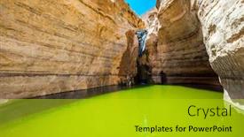  Presentation with israel - Slide set enhanced with canyon-ein-avdat-is-formed background and a yellow colored foreground