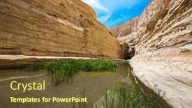  Presentation with israel - Colorful PPT theme enhanced with canyon-ein-avdat-is-formed backdrop and a tawny brown colored foreground