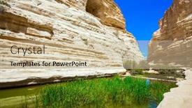  Presentation with israel - Amazing PPT theme having canyon-ein-avdat-is-formed backdrop and a soft green colored foreground