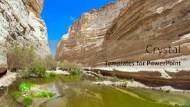  Presentation with caves - Audience pleasing slide deck consisting of canyon-ein-avdat backdrop and a coral colored foreground