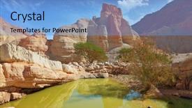  Presentation with green mountains - Amazing presentation having mountains at the dead sea backdrop and a light blue colored foreground