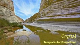  Presentation with desert - PPT theme featuring canyon in the negev desert background and a tawny brown colored foreground