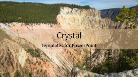  Presentation with yellowstone - Slide deck having canyon in the yellowstone background and a coral colored foreground