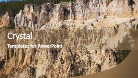  Presentation with yellowstone - Slide set featuring canyon in the yellowstone background and a coral colored foreground