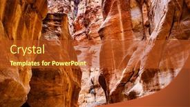  Presentation with petra jordan - PPT theme featuring canyon-narrow-path-way-between background and a crimson colored foreground