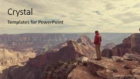  Presentation with inspiring - Amazing PPT theme having canyon national park arizona usa backdrop and a soft green colored foreground