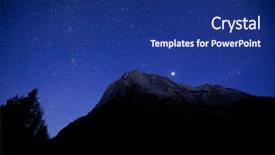  Presentation with shooting star - Colorful PPT theme enhanced with canyon national park with star backdrop and a navy blue colored foreground