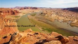  Presentation with colorado - Cool new presentation theme with canyon-of-the-colorado-river backdrop and a gold colored foreground