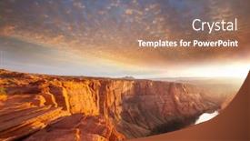  Presentation with utah - Amazing theme having canyon-of-the-colorado-river backdrop and a coral colored foreground