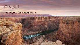  Presentation with utah - Presentation design having canyon-of-the-colorado-river background and a coral colored foreground