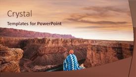  Presentation with utah - Slides featuring canyon-of-the-green-river background and a coral colored foreground