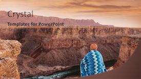  Presentation with utah - Slide deck with canyon-of-the-green-river background and a coral colored foreground