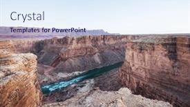 Presentation with utah - PPT theme featuring canyon-of-the-green-river background and a sky blue colored foreground